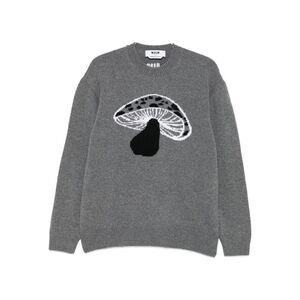 Msgm Men Mushroom-Intarsia Wool Blend Pullover